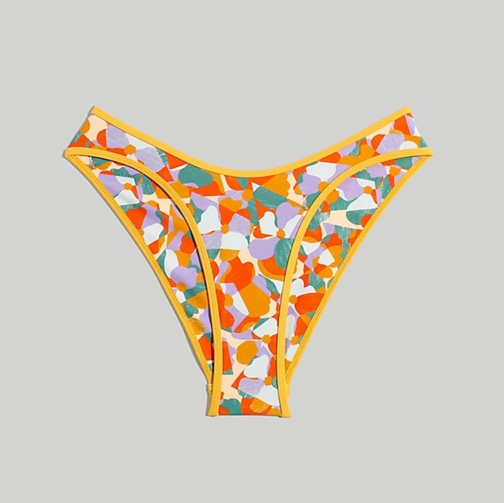 NWT MADEWELL X OOKIOH Casablanca Bikini Bottom In Floral Print Size S